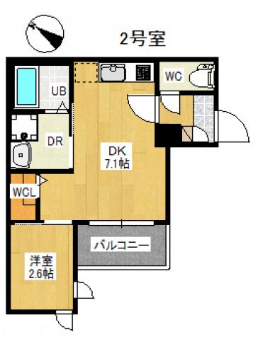 REGALESTーSMART KAITA 旧RS 海田市駅前1(1DK/3階)の間取り写真