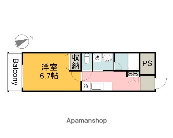 PABLO観音本町Ⅱ(1K/9階)の間取り写真