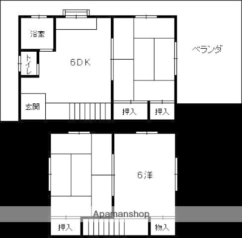 中村メゾネット(3DK)の間取り写真