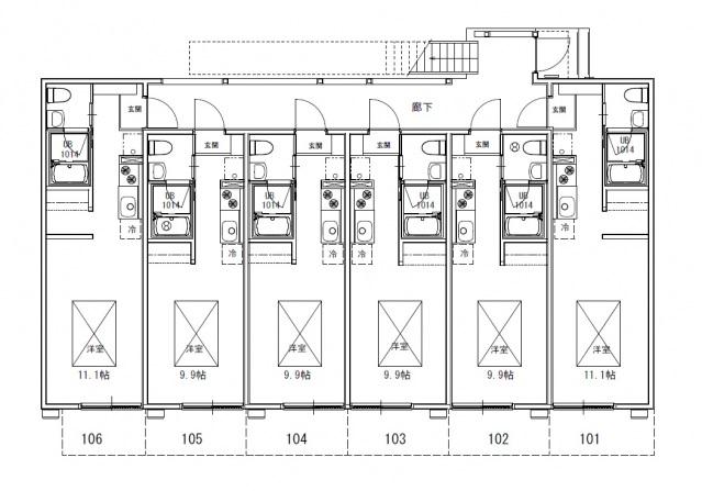 ヴィラリヴィエールⅢ(ワンルーム/1階)の間取り写真
