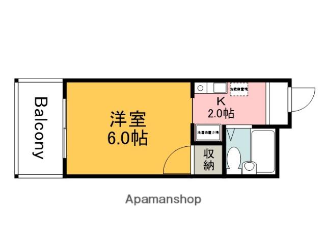 多田ビル(1K/5階)の間取り写真