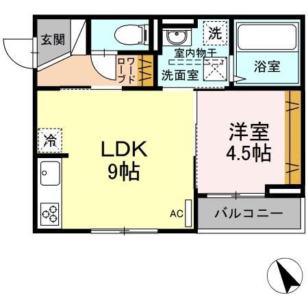 CASAニックスⅡ(1LDK/1階)の間取り写真
