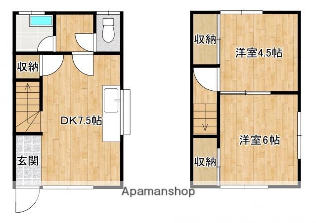 AWSOME TAKATA(2DK/1階)の間取り写真