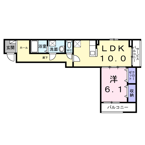 セレーノ大宮(1LDK/3階)の間取り写真