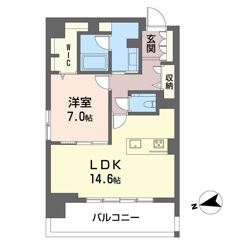 シャーメゾンステージ中央通(1LDK/2階)の間取り写真