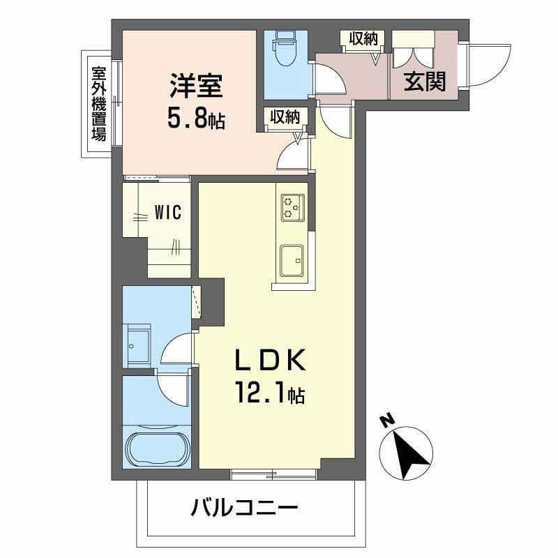 パストラール己斐中(1LDK/3階)の間取り写真