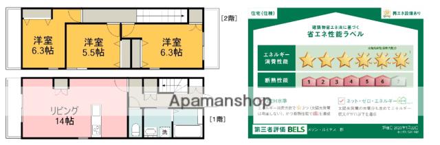 安佐南区長束1丁目ヘーベルメゾン(3LDK/1階)の間取り写真