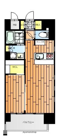 トラストコート中筋(1LDK/3階)の間取り写真