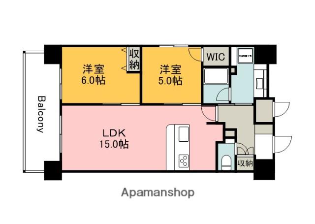 エスポワールⅠ(2LDK/11階)の間取り写真