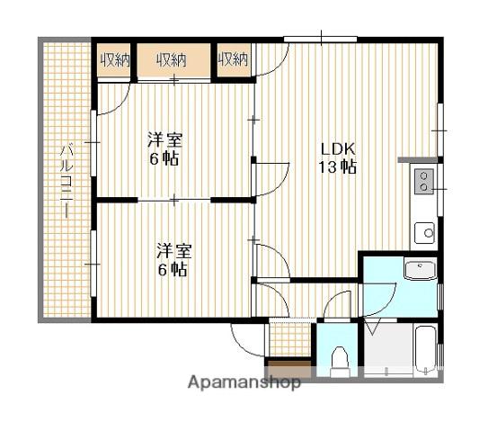 スペランツァ 6番館(2LDK/1階)の間取り写真