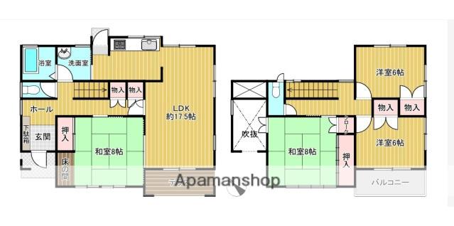 広島県廿日市市 2階建 築33年(4LDK)の間取り写真