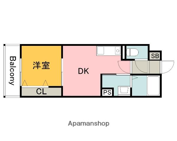 KOTI井口明神(1DK/3階)の間取り写真