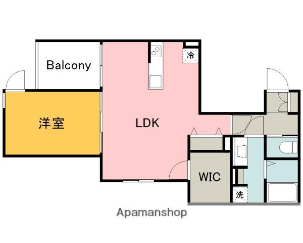 FLUGEL(1LDK/2階)の間取り写真