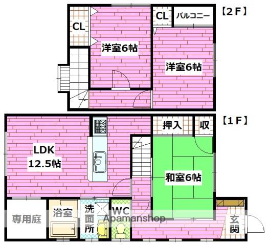 ヴィラ矢野(3LDK)の間取り写真