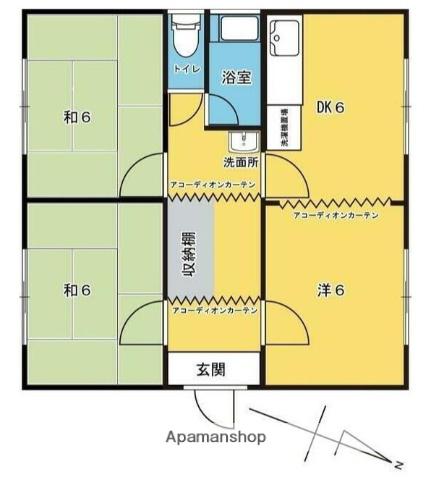 アストラムライン 大塚駅(広島) 徒歩12分 1階建 築50年(2LDK)の間取り写真