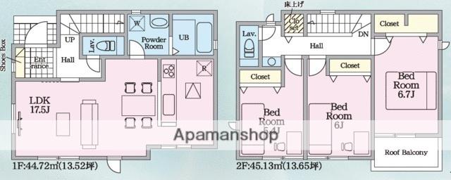 山陽本線 宮島口駅 徒歩14分 2階建 築1年(3LDK)の間取り写真