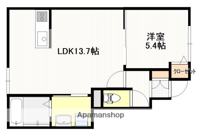 八幡5丁目アパート(2SLDK/2階)の間取り写真