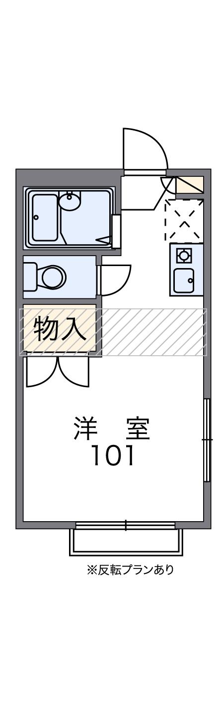 レオパレスFLORA(1K/3階)の間取り写真