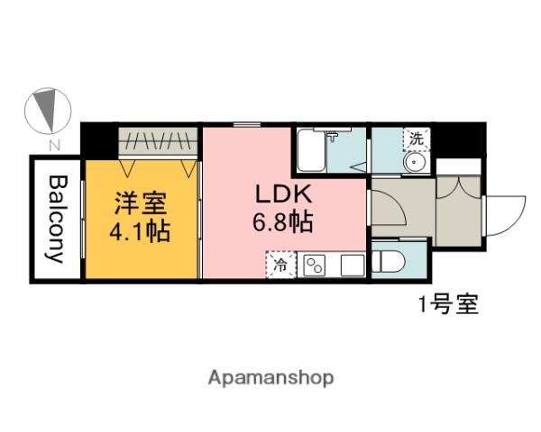 KATAYAMA BLDG.23(1DK/8階)の間取り写真
