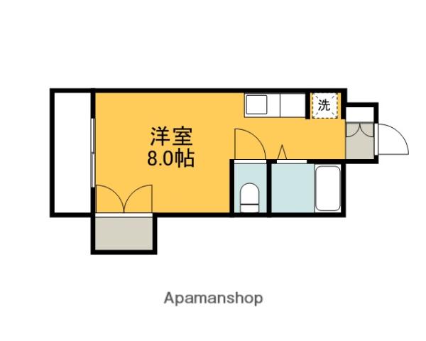 益井ビル(ワンルーム/2階)の間取り写真