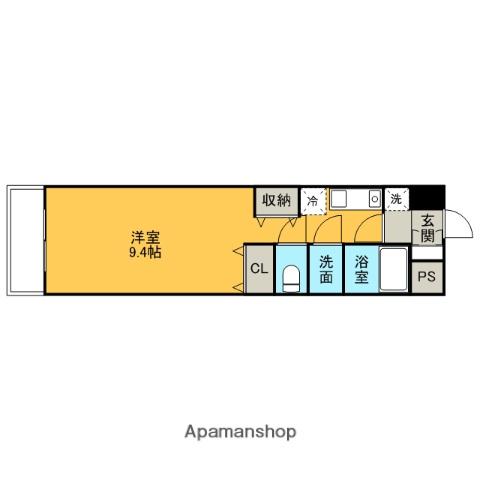 グラビスコート西原駅前(ワンルーム/3階)の間取り写真