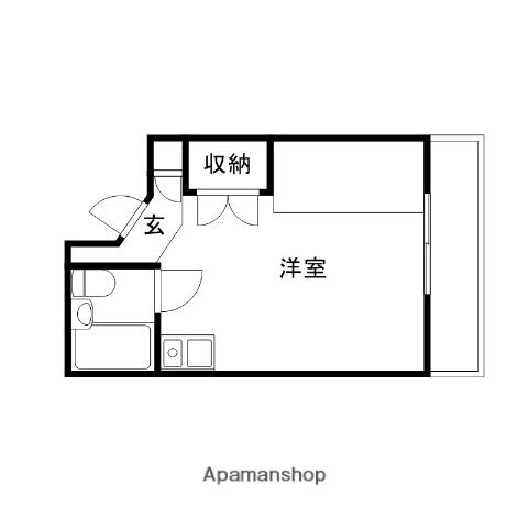 ジャルダン12(ワンルーム/1階)の間取り写真