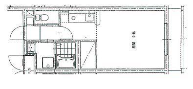 APRECIO大町東(1K/2階)の間取り写真