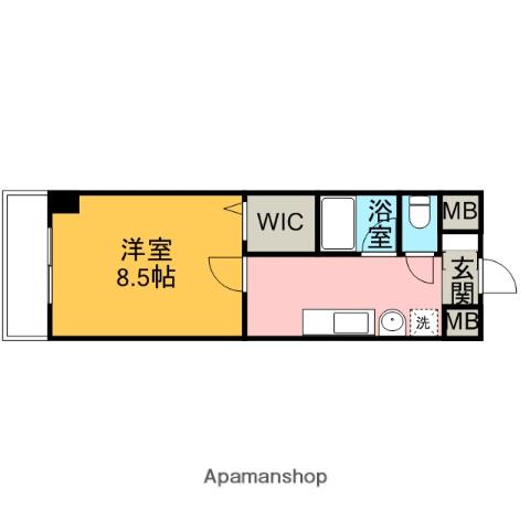 ミーニュ・カーザ(1K/4階)の間取り写真