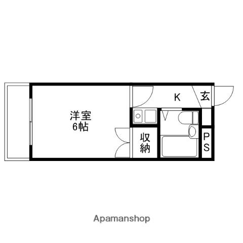 メーソン舟入(1K/2階)の間取り写真