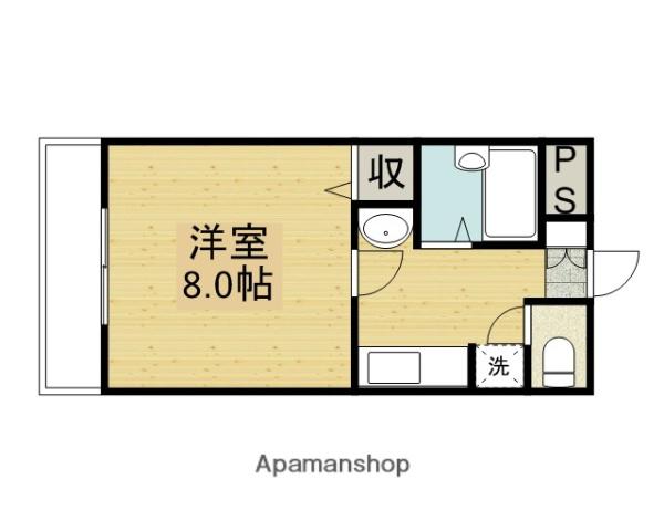 メゾン昴(1K/2階)の間取り写真