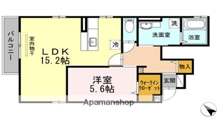 コンフォール(1LDK/1階)の間取り写真