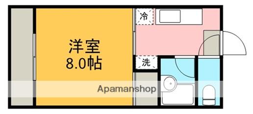 ラポール(1K/3階)の間取り写真