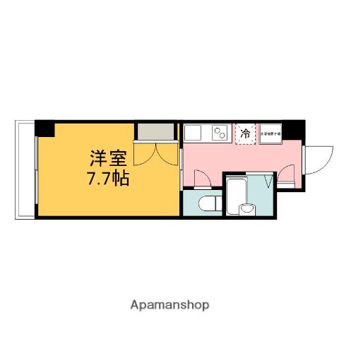 シャルムロード(1K/3階)の間取り写真