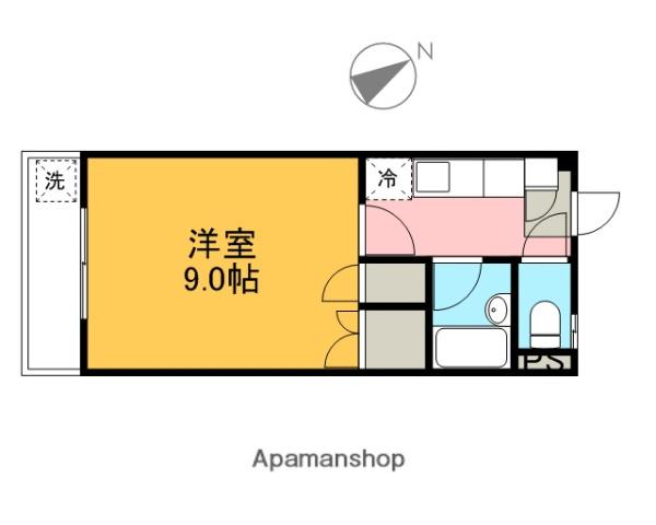 尾形ハイツE棟(1K/2階)の間取り写真