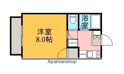 フローラ西条A棟(1K/1階)の間取り写真