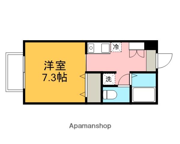 フォブール木原A棟(1K/2階)の間取り写真