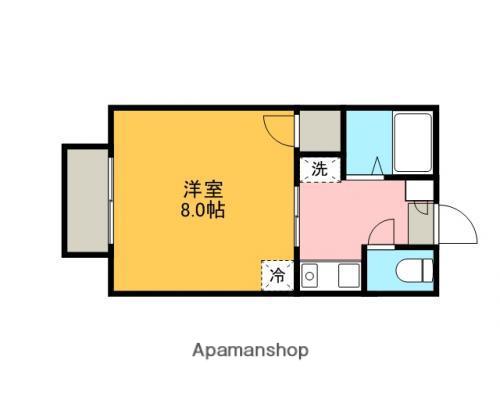 コーポやまさきB棟(1K/1階)の間取り写真