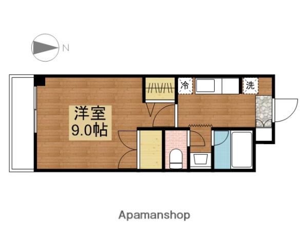 CAMELLIA(1K/4階)の間取り写真