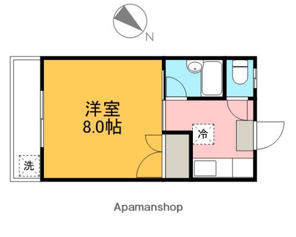尾形ハイツC棟(1K/1階)の間取り写真