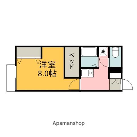 メゾン・ハピネス(1K/2階)の間取り写真