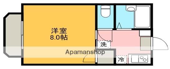 ルネッサンスC(1K/2階)の間取り写真