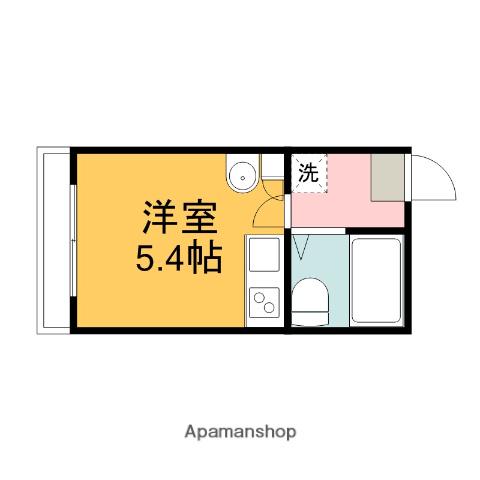 プレゼンス西条中央(ワンルーム/2階)の間取り写真