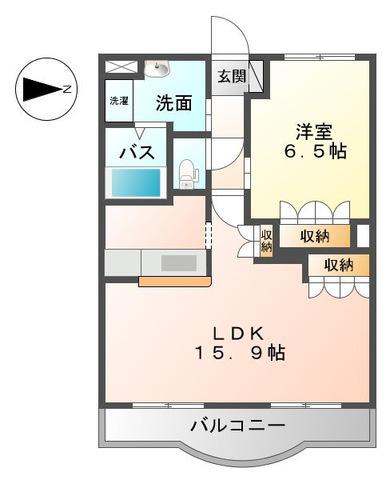 BELLEFAMILLE(1LDK/2階)の間取り写真