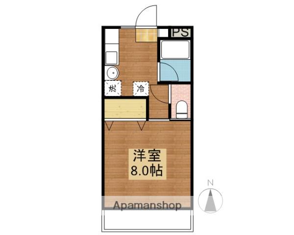 蔵田マンションⅠ(1K/2階)の間取り写真