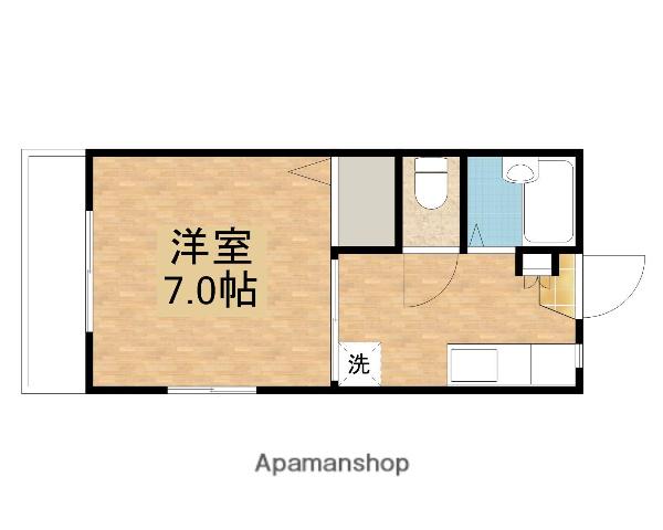 セフィラ21 A棟(1K/2階)の間取り写真