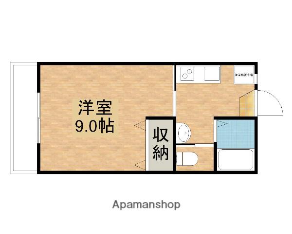 エクタス N(1K/1階)の間取り写真