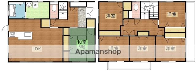 山陽本線 西条駅(広島) 徒歩15分 2階建 築23年(6LDK)の間取り写真