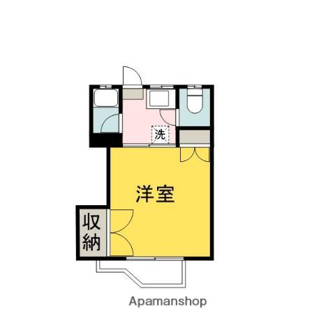 ヴィレッタ東広島参番館(1K/2階)の間取り写真