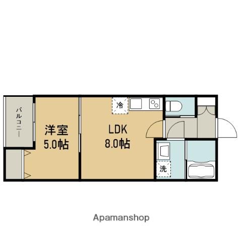 MAY FAIR(1LDK/3階)の間取り写真