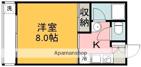 アビリオ西条中央(1K/4階)の間取り写真